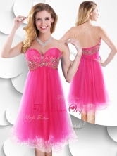 Pretty Sweetheart Hot Pink Short Prom Dress with Beading SWPD012FB-1FOR