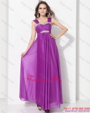Romantic Empire Floor Length Prom Dress with Ruching and Beading WMDPD170FOR