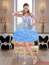 Romantic Mini Length Beaded Baby Blue Prom Dresses for Cocktail SJQDDT40003-2FOR