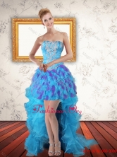 Spring Beautiful Sweetheart High Low Ruffles Prom Dresses in Multi Color PDZY471TZBFOR