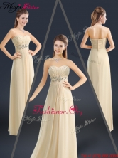 Spring Latest Sweetheart Beading Prom Dresses in Champagne YCPD035FOR