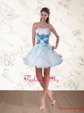 Spring Strapless Multi Color Prom Dress with Embroidery and Beading TXFD09030137TZCFOR