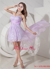 Summer Beautiful Lavender Princess Chiffon High Low Prom Dress with Ruching LFYD81905PSFOR