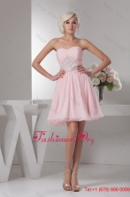 Summer Classical Sweetheart Baby Pink Short Prom Dress with Beading DBEE415FOR