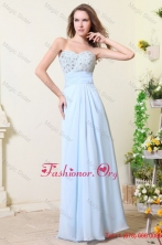 Summer Empire Sweetheart Beading Light Blue Chiffon Prom Dress FFPD0571FOR