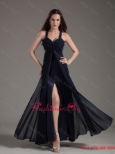 Winter Beading Navy Blue straps Empire Ankle-length Prom Dress WYNK002FOR