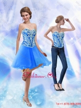2015 Detachable Short Royal Blue Prom Dress with Embroidery SJQDDT32004FOR