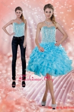 2015 Fitting Baby Blue Prom Dress with Beading and Ruffles XFNAO5844TZB1FOR