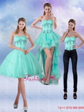 2015 New Style Sweetheart Apple Green Prom Dresses with Appliques QDZY590TZB1FOR