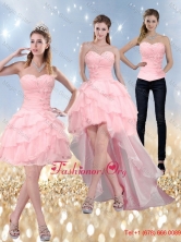 2015 New Style Sweetheart Baby Pink Prom Dress with Ruffled Layers and Beading MLXN911415TZB1FOR