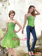 Detachable Lime Green Prom Dress with Beading and Ruffles for 2015 SJQDDT36004FOR