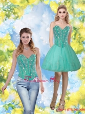 Exclusive 2015 Beading and Appliques Sweetheart Prom Dress in Turquoise QDDTA69004FOR