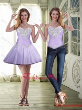 Feminine Short Sweetheart and Beaded Prom Dresses in Lavender SJQDDT85004FOR