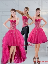 Perfect Sweetheart Hot Pink 2015 Prom Dresses with Appliques QDZY209TZB1FOR