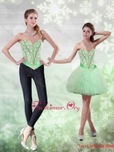 Romantic Beading and Ruffles Apple Green Prom Dress for 2015 QDDTA68004FOR