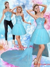 Unique High Low Sweetheart Beading Prom Dresses in Baby Blue QDZY735TZB1FOR