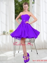 2016 Fall A Line Sweetheart Dama Dress in Purple BMT001B-4FOR