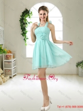 2016 Fall  Wonderful Hand Made Flowers Dama Dresses in Apple Green BMT051DFOR