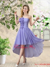 2016 Pretty Strapless Chiffon Dama Dresses with High Low BMT056BFOR