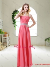 Elegant Strapless Dama Dresses in Watermelon Red BMT055AFOR
