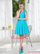 Short Straps Custom Made Dama Dress in Aqua Blue BMT001C-7FOR