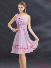 2016 Fall Cheap  Romantic Hand Made Flowers Sweetheart Dama Dress with Ruching BMT027DFOR