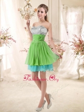 Affordable Sweetheart Short Dama Dresses with Sequins and Belt BMT002E-1FOR