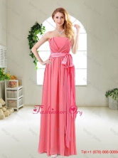 Beautiful Strapless Watermelon Red Dama Dresses with Sash BMT055FFOR