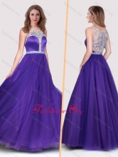 Sexy See Through Scoop Empire Purple Dama Dress with Beading PME1971FOR