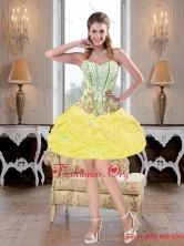 2016 Summer Pretty Modest Beaded Prom Dresses with Pick Ups in Yellow for Cocktail SJQDDT40003-4FOR
