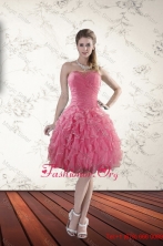 2016 Summer Pretty New Style Strapless Prom Dresses with Beading and RufflesXFNAO744TZCFOR