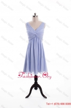 Beautiful Ruching and Beading Lavender Short Sexy Prom Dresses  DBEES211FOR
