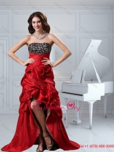 Discount Sexy Beautiful Column Strapless Beading Prom Dress in Red  YLD090506PSFOR