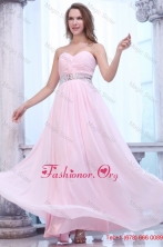 Empire Baby Pink Sweetheart Ruching Beading Chiffon Prom Dress FFPD0559FOR
