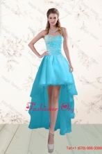 Fashionable Baby Blue Prom Gown with Beading and Ruffles XFNAO011TZBFOR
