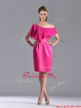 Latest Column One Shoulder Hot Pink Prom Dress with Zipper Up THPD114FOR