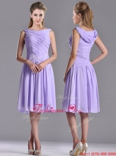 Lovely Empire Chiffon Lavender Prom Dress with Beading and Ruching THPD159FOR
