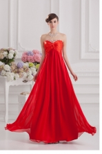 Red Empire Chiffon Beaded Decorate Prom Dress with SweetheartFVPD260FOR