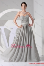 Ruching Beading and Appliques Decorated Prom Dresses with Sash WD1-057FOR