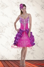 2015 Beautiful Ball Gown Straps Multi Color Prom Dresses with Embroidery XFNAOA53TZBFOR