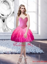 2015 Popular Sweetheart Beading and Ruffles Prom Dress in Multi Color SJQDDT15003FOR