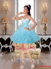 2015 Pretty Beaded and Ruffles Prom Dresses in Baby Blue SJQDDT90003FOR