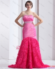 2015 Wonderful Strapless Prom Dress with Ruching and Beading WMDPD186FOR