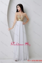 Beautiful Empire Sequined White Prom Dresses with Beading DBEE362FOR