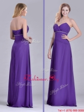 Column Sweetheart Ruching Purple Prom Dress for Celebrity THPD296FOR