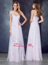Discount Empire Applique and Ruched Prom Dress in Baby Pink PME1886FOR