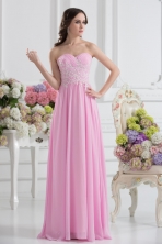 Empire Sweetheart Appliques Prom Dress in Baby Pink FVPD215FOR