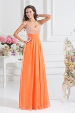Empire Sweetheart Floor-length Beading Orange Prom Dress FVPD323FOR