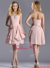 Exclusive Sweetheart Chiffon Beaded Prom Dress in Light Pink THPD206FOR