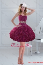 Fashionable Beaded Strapless Ruffled Prom Dresses for 2015 XFNAO049TZBFOR
